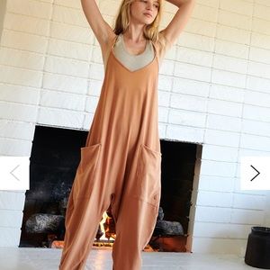 Free People Hot Shot Onesie-Toasted Coconut